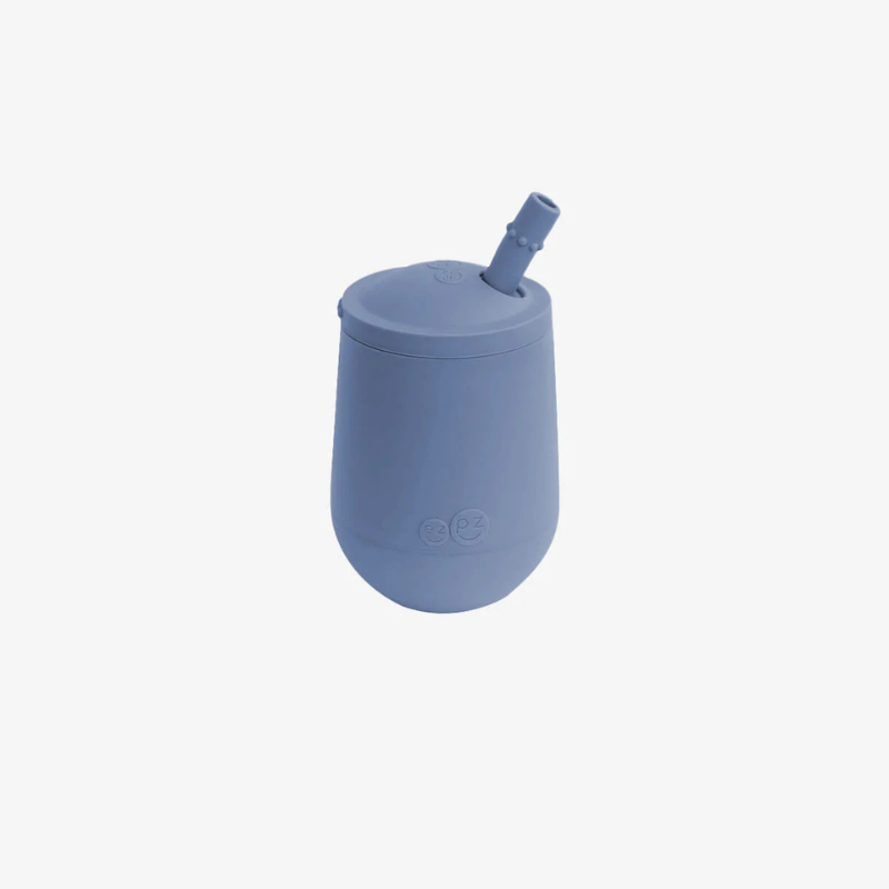 Ezpz Mini Cup+Straw silikoninis mokomasis puodelis su šiaudeliu