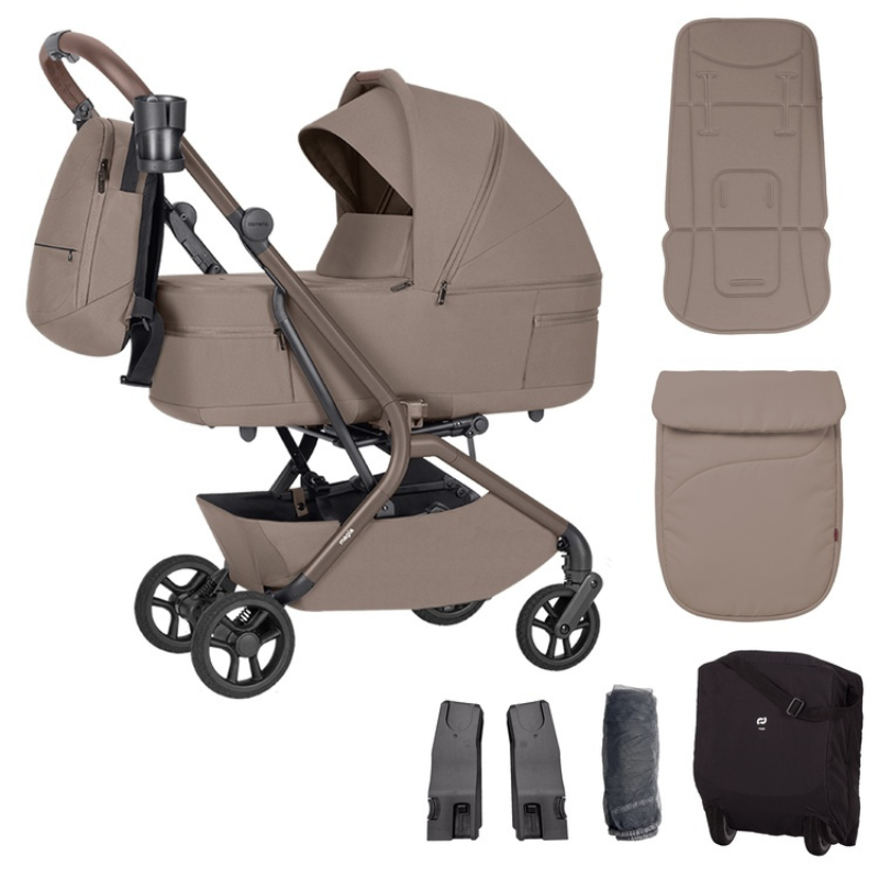 Kelioninis vežimėlis 2in1 Carrello Magia CRL-6655 Cocoa Beige