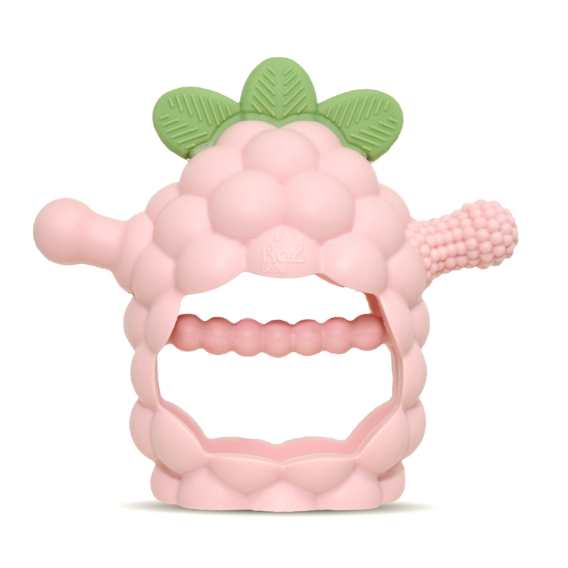 RaZbaby rausvas silikoninis kramtukas