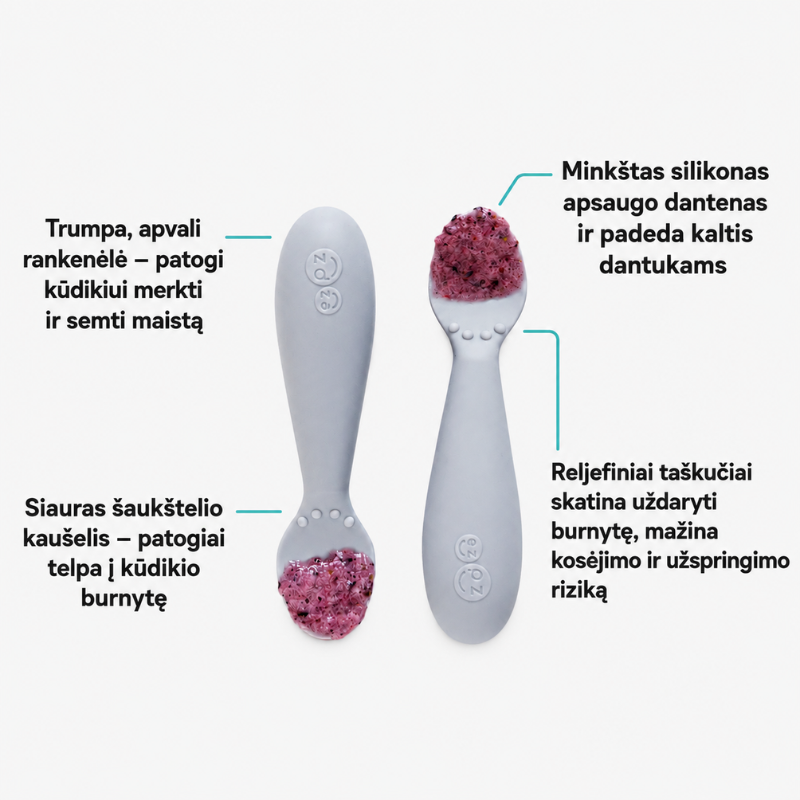 Ezpz Baby-Led™ Tiny Spoon šaukštelių rinkinys 2 vnt.